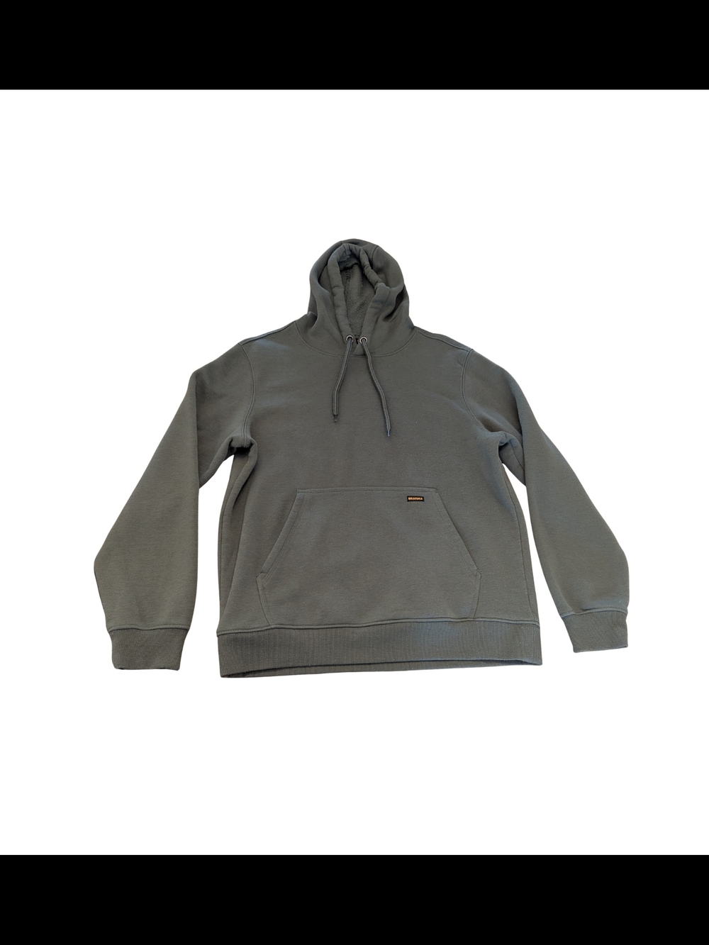 EUC Brahma Mens Large Olive Green Hooded Workwear Sweatshirt